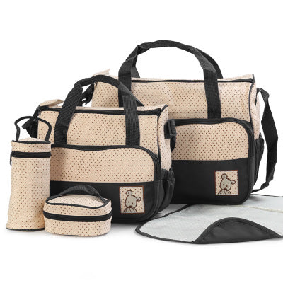 Baby Diaper Bag Set for Moms | Large Maternity Nappy Bag with Bottle Holders & Stroller Straps 1