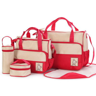 Baby Diaper Bag Set for Moms | Large Maternity Nappy Bag with Bottle Holders & Stroller Straps