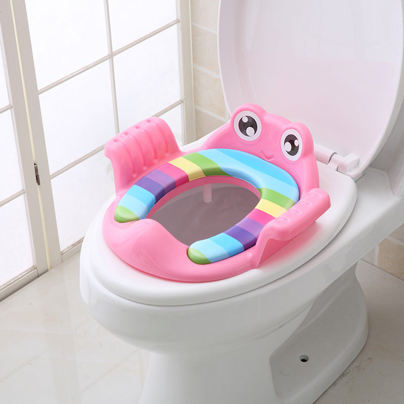Kids Potty Training Toilet Seat with Ladder – Foldable Toddler Toilet Trainer with Anti-Slip Steps & Soft Cushion (Ages 1–7) 1