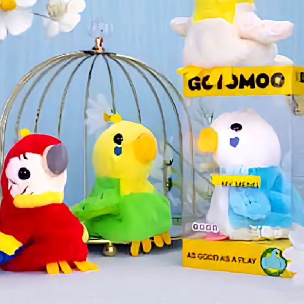 Interactive Talking & Dancing Parrot Keychain | Rechargeable Bird Sound Toy Pendant