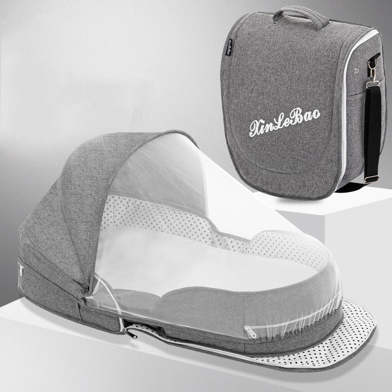 Portable Folding Baby Crib & Travel Bed | Removable Infant Sleeper Bed – Easy Setup, Safe & Comfortable