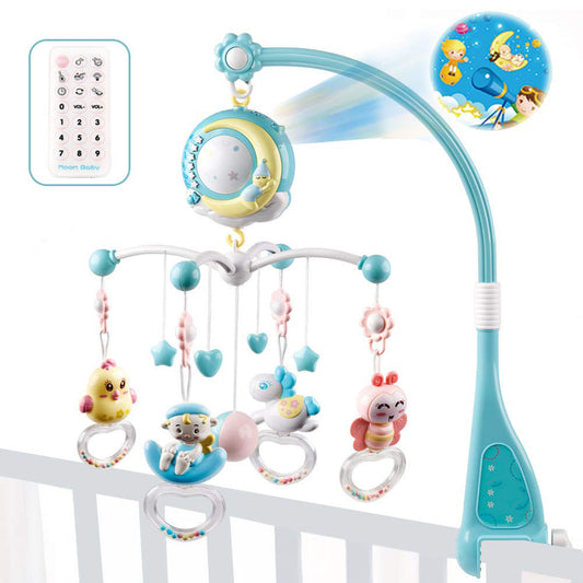 Musical Baby Crib Mobile with Rotating Toys & Projection | Soothing Rotating Rattles for Newborns & Infants