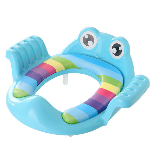 Kids Potty Training Toilet Seat with Ladder – Foldable Toddler Toilet Trainer with Anti-Slip Steps & Soft Cushion (Ages 1–7) 1
