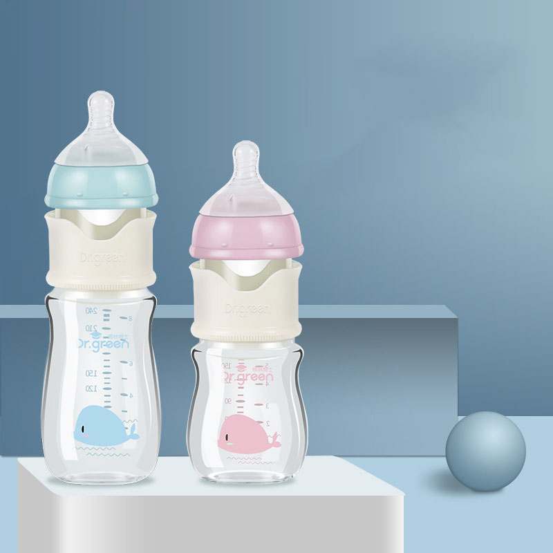 Baby Glass Feeding Bottle | Safe Non-Toxic Infant Milk & Formula Bottle