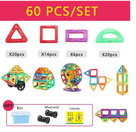 Magnetic Building Blocks DIY Toy Set | Creative Kids Magnetic Construction Bricks – STEM Educational Playset