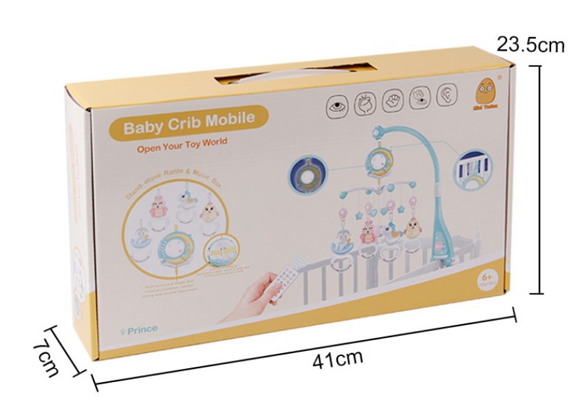Musical Baby Crib Mobile with Rotating Toys & Projection | Soothing Rotating Rattles for Newborns & Infants