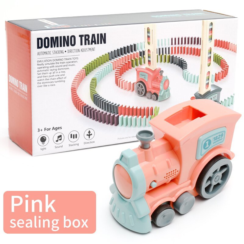 Electric Domino Train Toy Set | Automatic Building Blocks & Puzzle Train for Kids – Educational STEM Fun