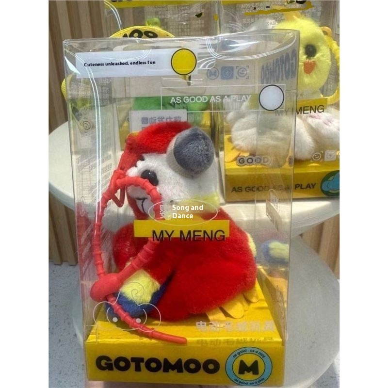 Interactive Talking & Dancing Parrot Keychain | Rechargeable Bird Sound Toy Pendant