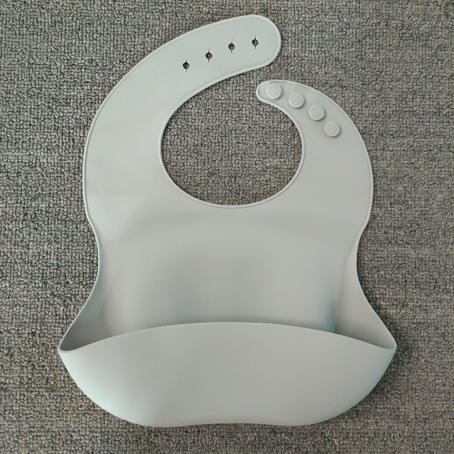Waterproof Silicone Baby Bib with Food Catcher | Soft Adjustable Baby Feeding Bib for Infants & Toddlers