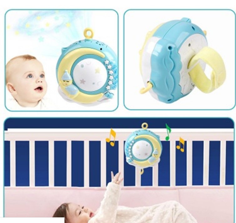 Musical Baby Crib Mobile with Rotating Toys & Projection | Soothing Rotating Rattles for Newborns & Infants