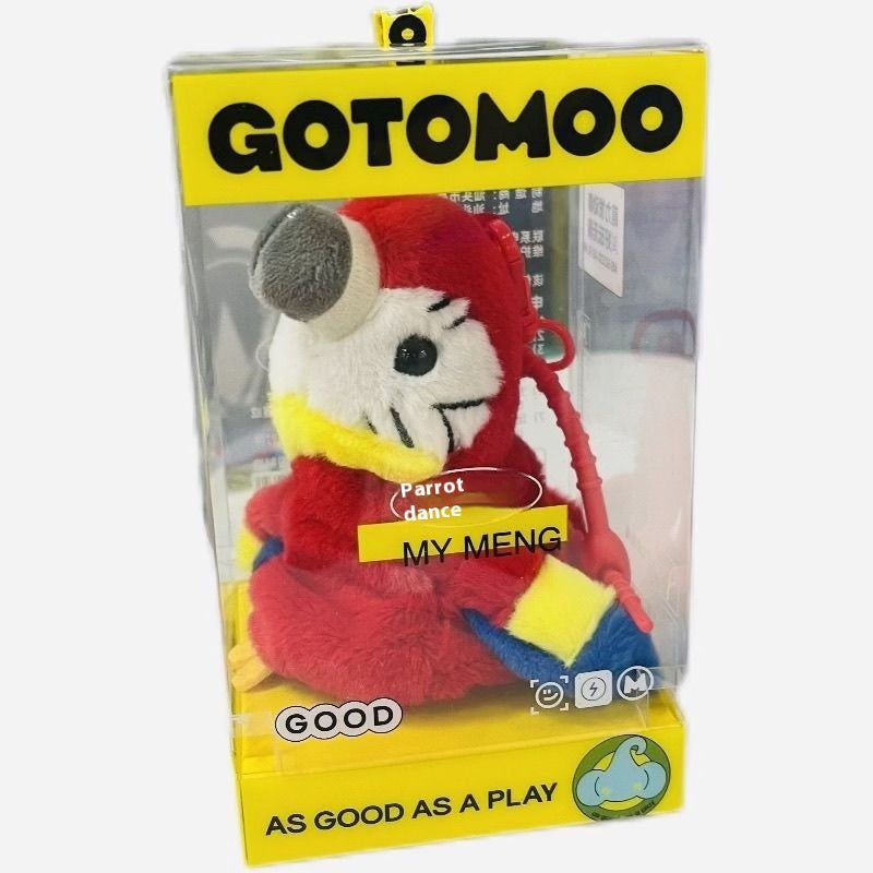 Interactive Talking & Dancing Parrot Keychain | Rechargeable Bird Sound Toy Pendant