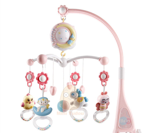 Musical Baby Crib Mobile with Rotating Toys & Projection | Soothing Rotating Rattles for Newborns & Infants 1