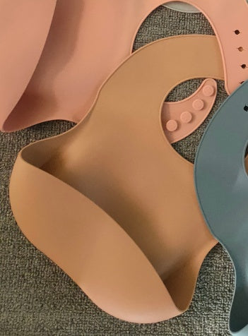 Waterproof Silicone Baby Bib with Food Catcher | Soft Adjustable Baby Feeding Bib for Infants & Toddlers