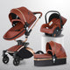 High Landscape Baby Stroller 3-in-1 | 360° Rotating Seat Foldable Travel Pram with Basket