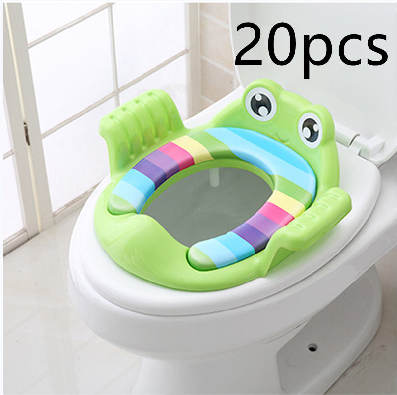 Kids Potty Training Toilet Seat with Ladder – Foldable Toddler Toilet Trainer with Anti-Slip Steps & Soft Cushion (Ages 1–7)