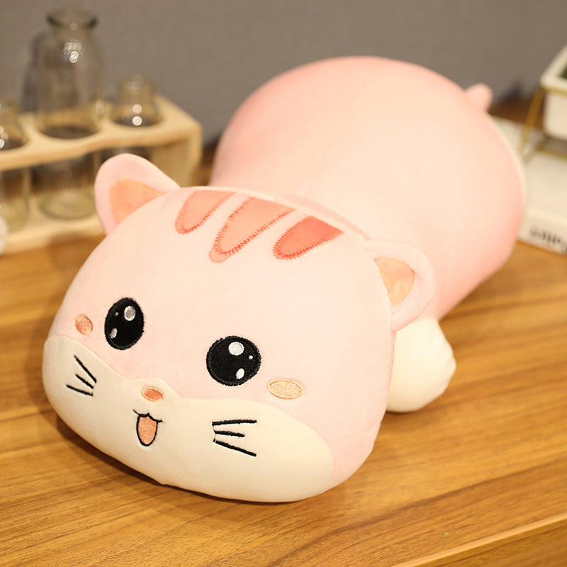 Chubby Cat Plush Pillow | Ultra-Soft Stuffed Cat Toy & Cuddly Cushion Gift