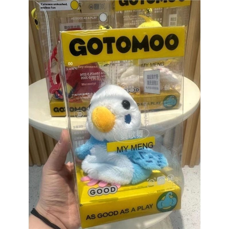 Interactive Talking & Dancing Parrot Keychain | Rechargeable Bird Sound Toy Pendant