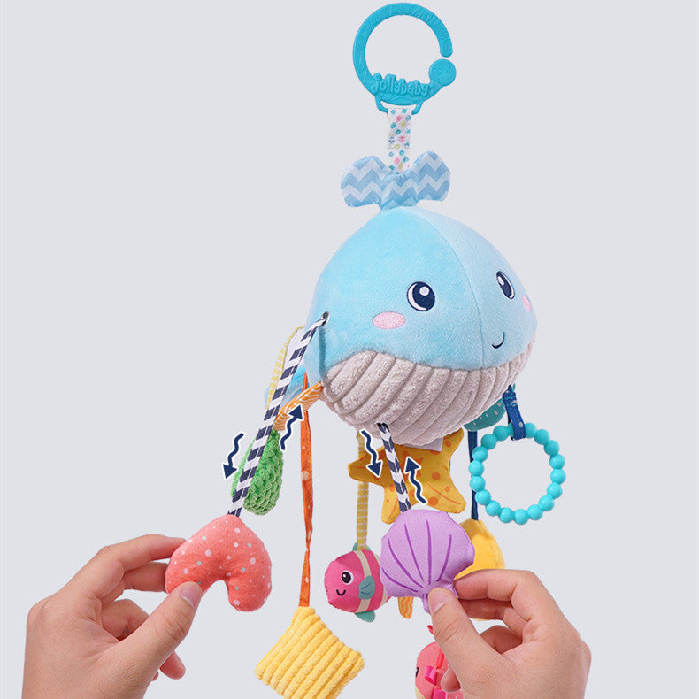 Chouchoule Baby Car Hanging Toys | Soft Infant Car Seat Plush Toy Set – Sensory & Interactive Travel Toys