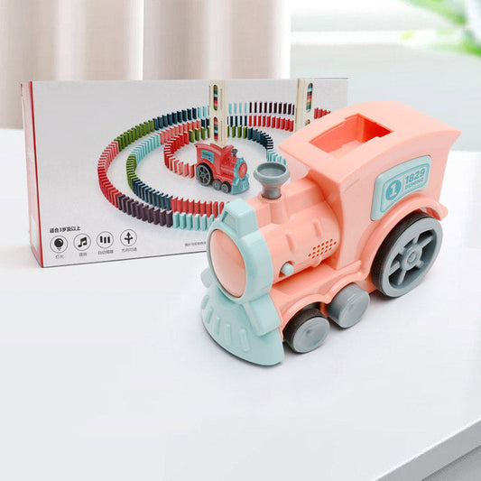 Electric Domino Train Toy Set | Automatic Building Blocks & Puzzle Train for Kids – Educational STEM Fun 1