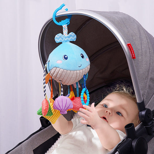 Chouchoule Baby Car Hanging Toys | Soft Infant Car Seat Plush Toy Set – Sensory & Interactive Travel Toys