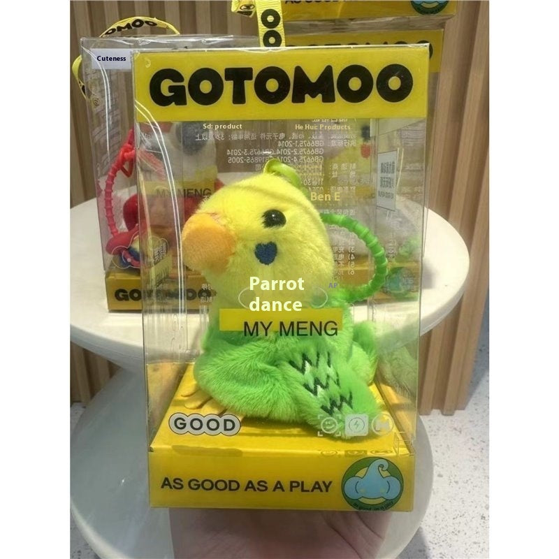 Interactive Talking & Dancing Parrot Keychain | Rechargeable Bird Sound Toy Pendant