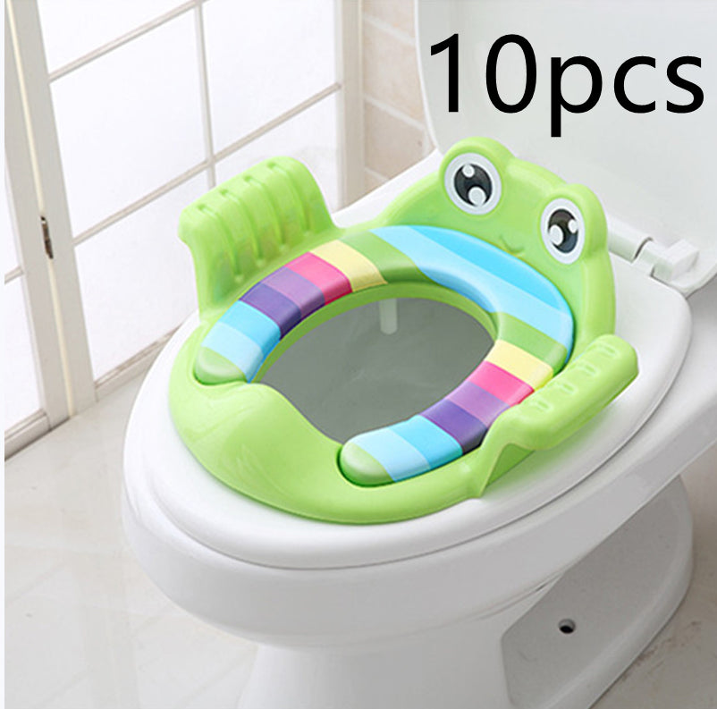 Kids Potty Training Toilet Seat with Ladder – Foldable Toddler Toilet Trainer with Anti-Slip Steps & Soft Cushion (Ages 1–7)