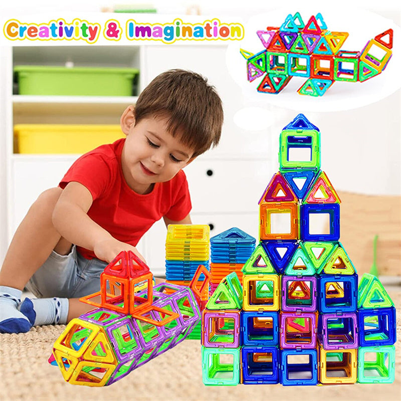 Magnetic Building Blocks DIY Toy Set | Creative Kids Magnetic Construction Bricks – STEM Educational Playset